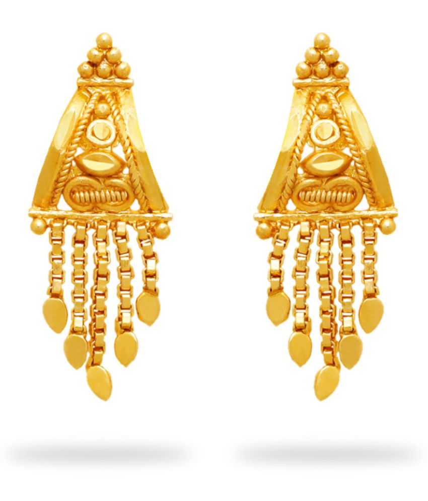     			LUV FASHION Golden Chandbalis Earrings ( Pack of 1 )