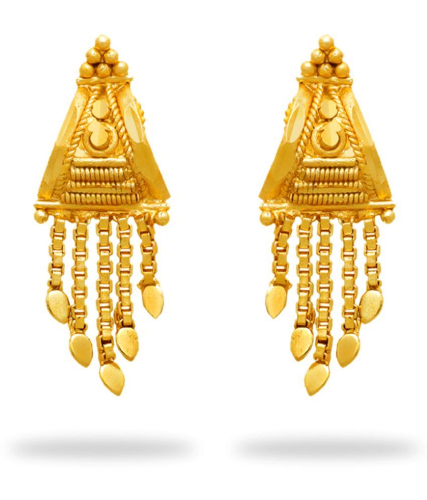     			LUV FASHION Golden Chandbalis Earrings ( Pack of 1 )