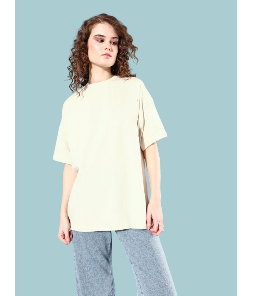     			PP Kurtis Beige Cotton Blend Women's T-Shirt ( Pack of 1 )