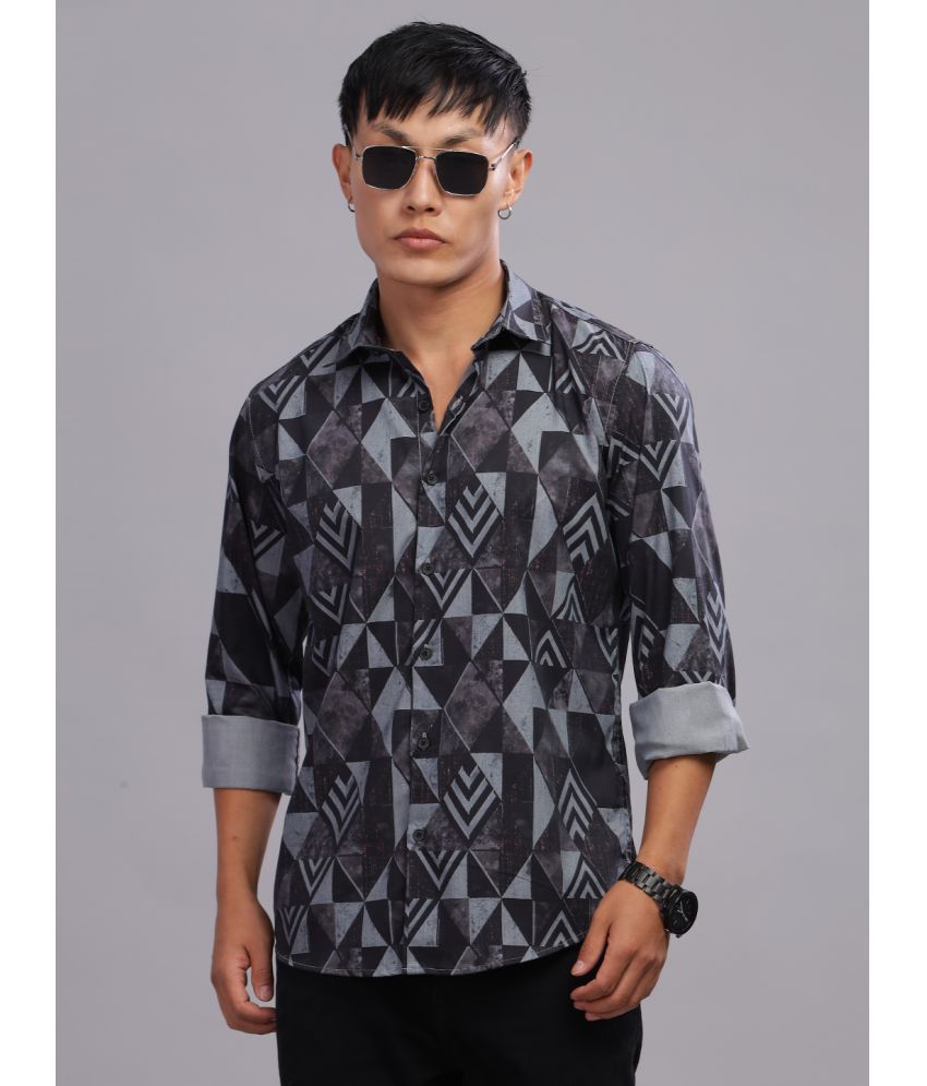     			Paul Street Polyester Slim Fit Printed Full Sleeves Men's Casual Shirt - Black ( Pack of 1 )