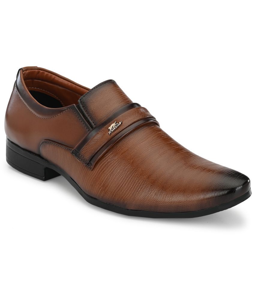     			RL Rocklin Men Tan Men's Slip On Formal Shoes