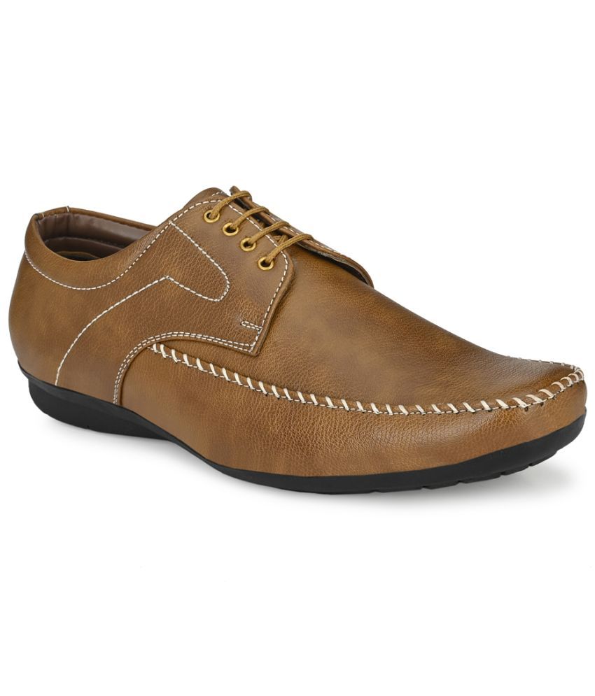     			RL Rocklin Men Tan Men's Derby Formal Shoes