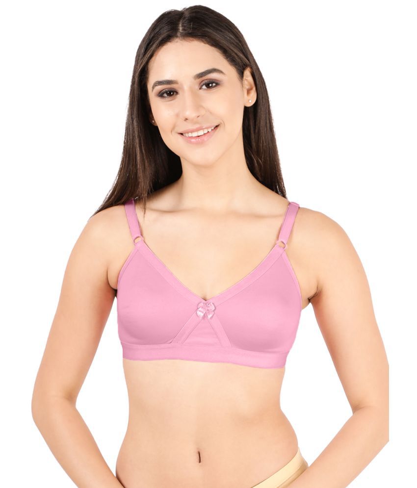     			Susie Pink Cotton Blend Non Padded Women's Everyday Bra ( Pack of 1 )