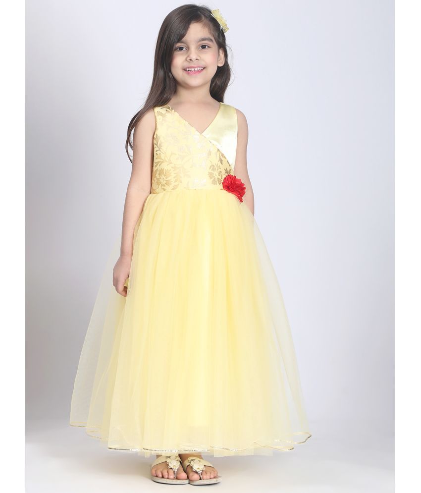     			Toy Balloon Kids Bright Yellow Net Girls Gown ( Pack of 1 )