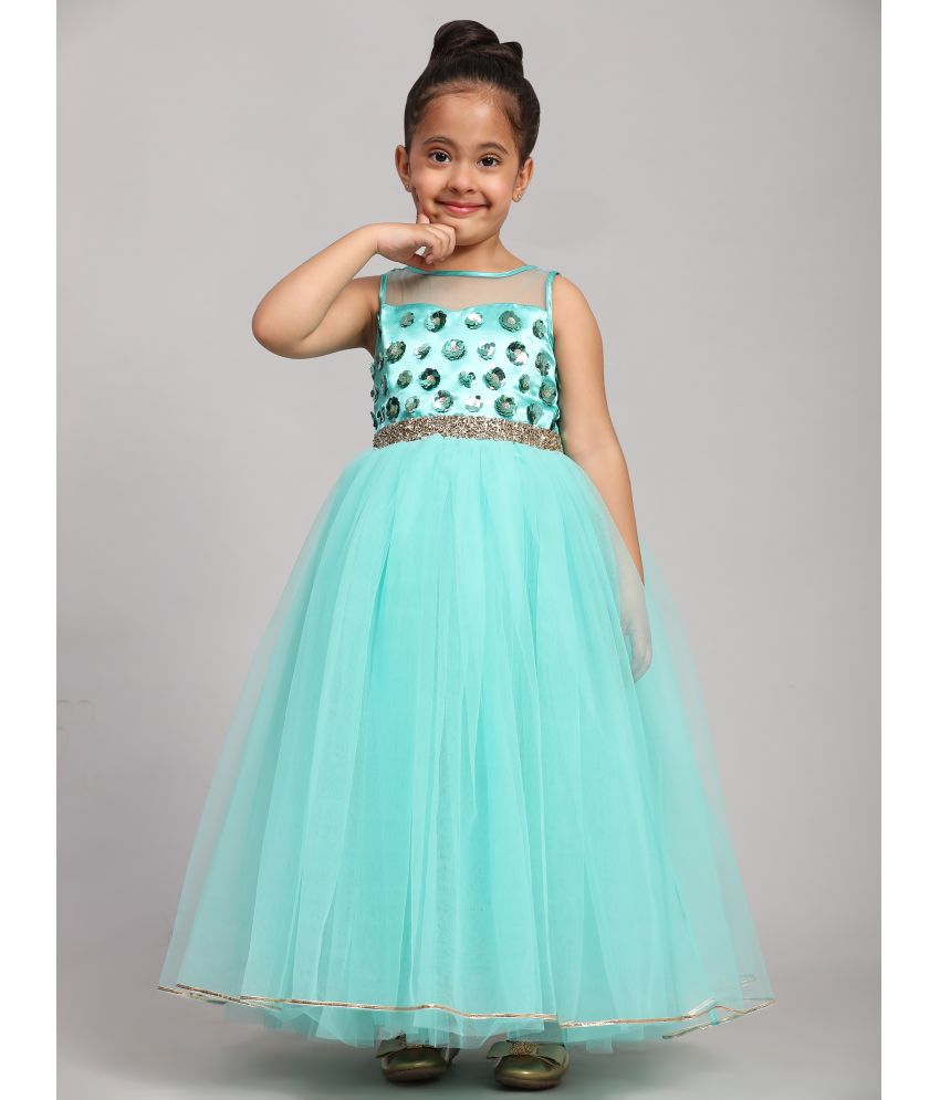     			Toy Balloon Kids Sea Green Net Girls Gown ( Pack of 1 )