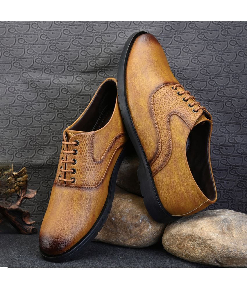     			John Karsun Tan Men's Saddles Formal Shoes