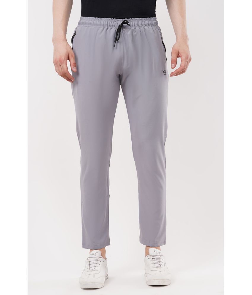     			YAQR Light Grey Polyester Men's Trackpants ( Pack of 1 )
