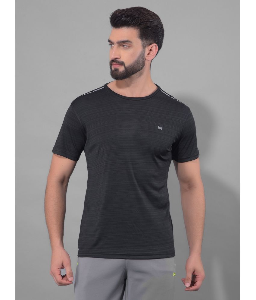     			Force NXT Black Polyester Regular Fit Men's Sports T-Shirt ( Pack of 1 )
