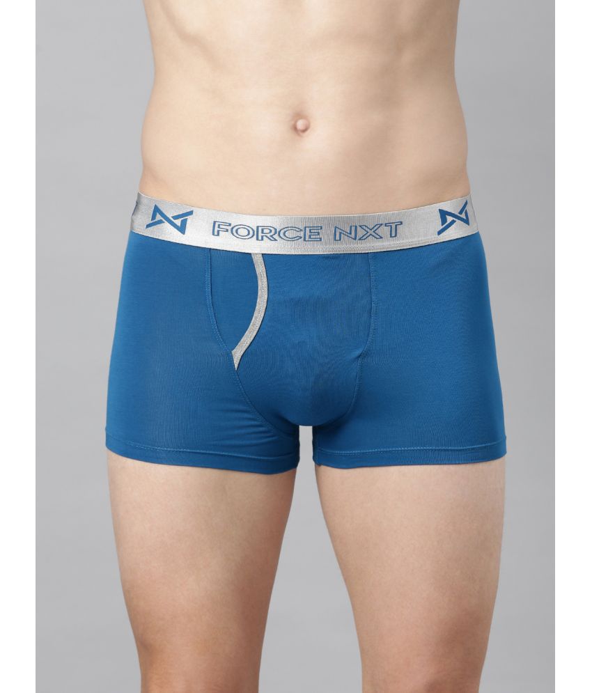     			Force NXT Blue Cotton Men's Trunks ( Pack of 1 )