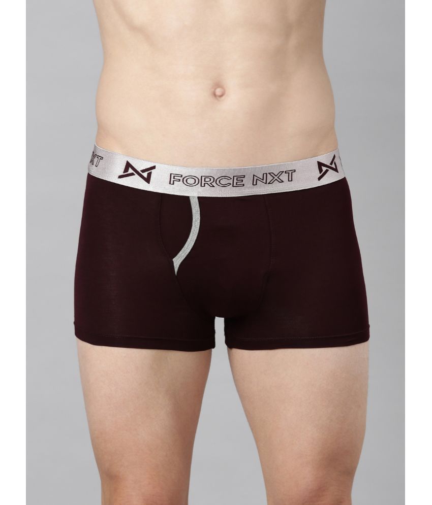     			Force NXT Burgundy Cotton Men's Trunks ( Pack of 1 )