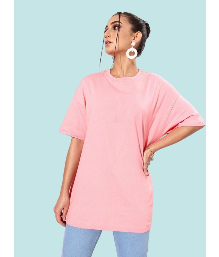     			PPTHEFASHIONHUB Pink Cotton Blend Women's T-Shirt ( Pack of 1 )
