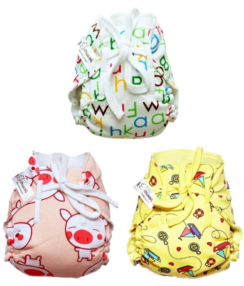     			SNUGKINS Reusable Cloth Nappy ( Pack of 3 )