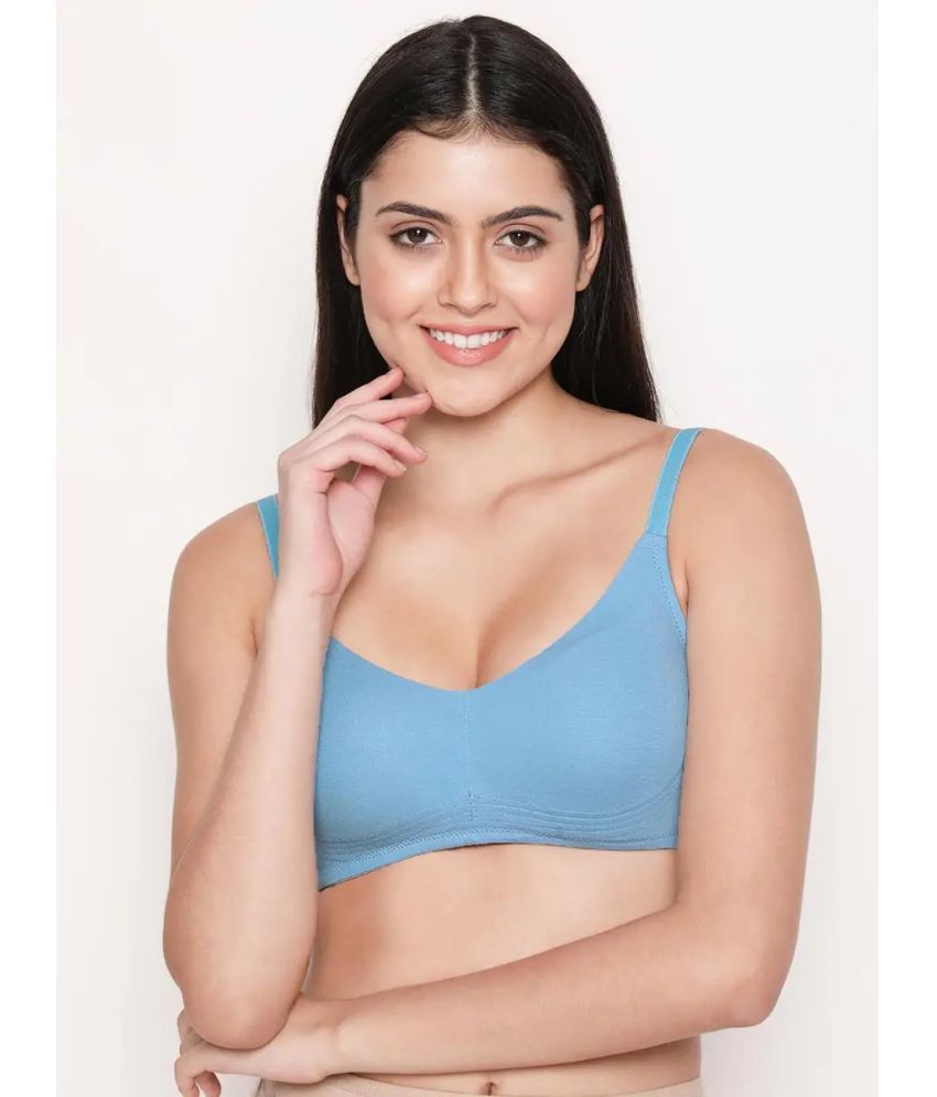     			Susie Blue Cotton Blend Non Padded Women's Everyday Bra ( Pack of 1 )