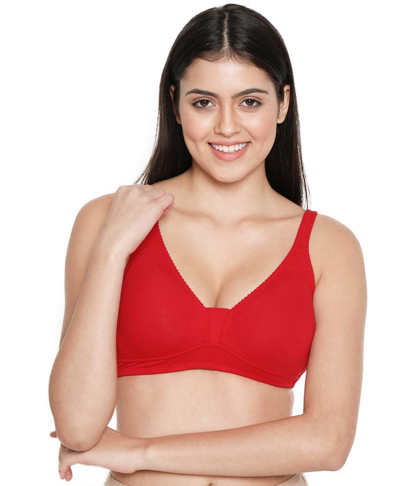     			Susie Red Cotton Blend Non Padded Women's Plunge Bra ( Pack of 1 )