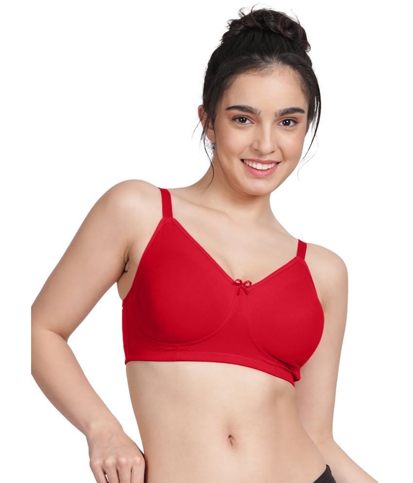     			Susie Red Cotton Blend Non Padded Women's Everyday Bra ( Pack of 1 )