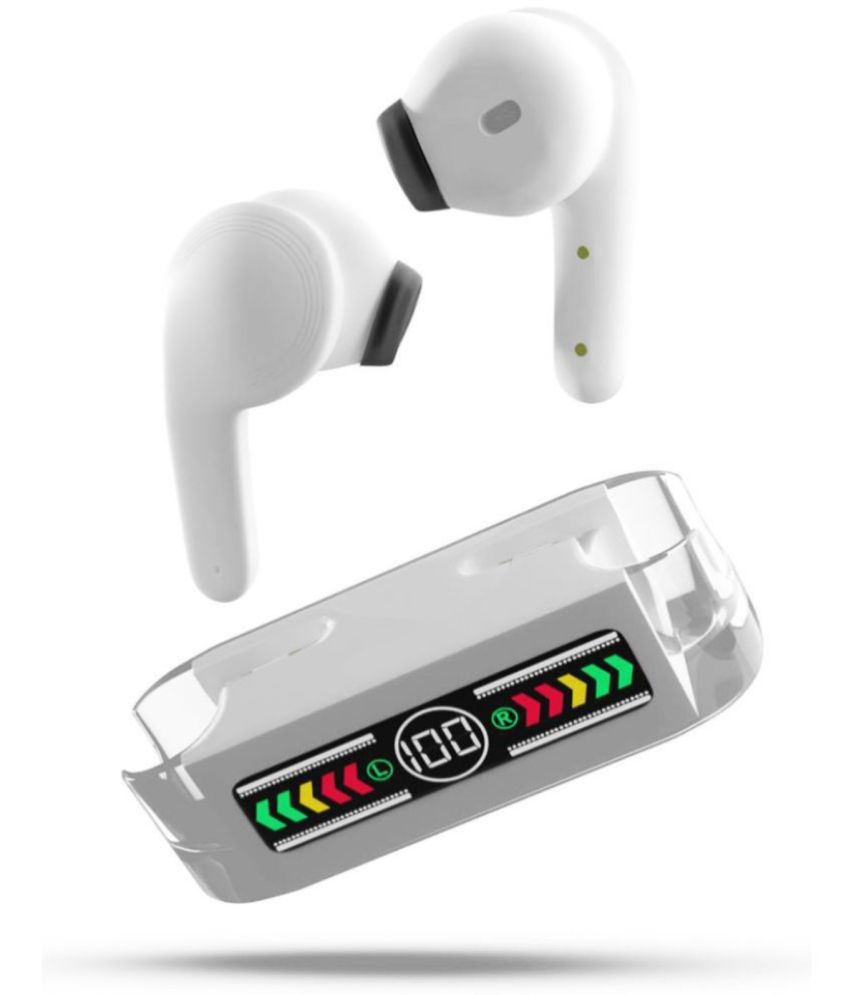     			VERONIC Max Bluetooth True Wireless (TWS) In Ear 30 Hours Playback Powerfull bass,Fast charging IPX4(Splash & Sweat Proof) White