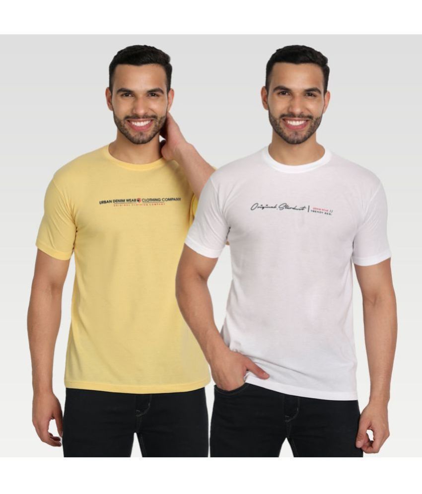     			Zeffit Cotton Blend Regular Fit Solid Half Sleeves Men's T-Shirt - Multicolor ( Pack of 2 )