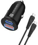 Portronics Car Mobile Charger POR-1871 Black