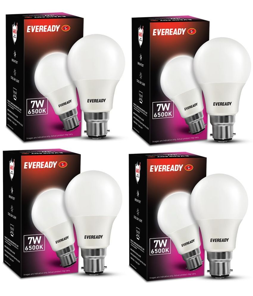     			Eveready 7W Cool Day Light LED Bulb ( Pack of 4 )