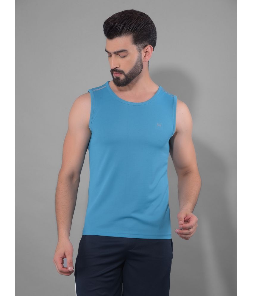     			Force NXT Blue Polyester Regular Fit Men's Sports T-Shirt ( Pack of 1 )