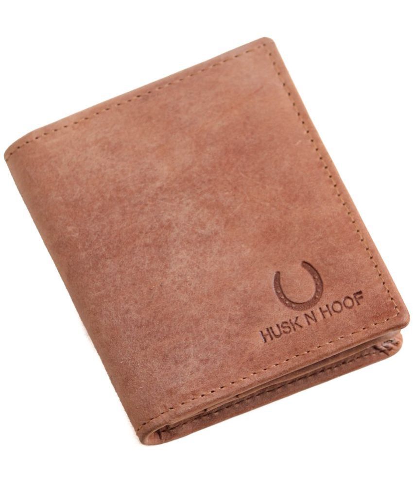     			HUSKNHOOF Brown Leather Men's Regular Wallet ( Pack of 1 )
