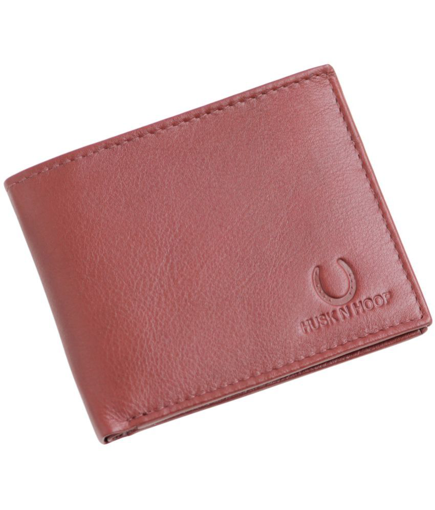     			HUSKNHOOF Brown Leather Men's Regular Wallet ( Pack of 1 )