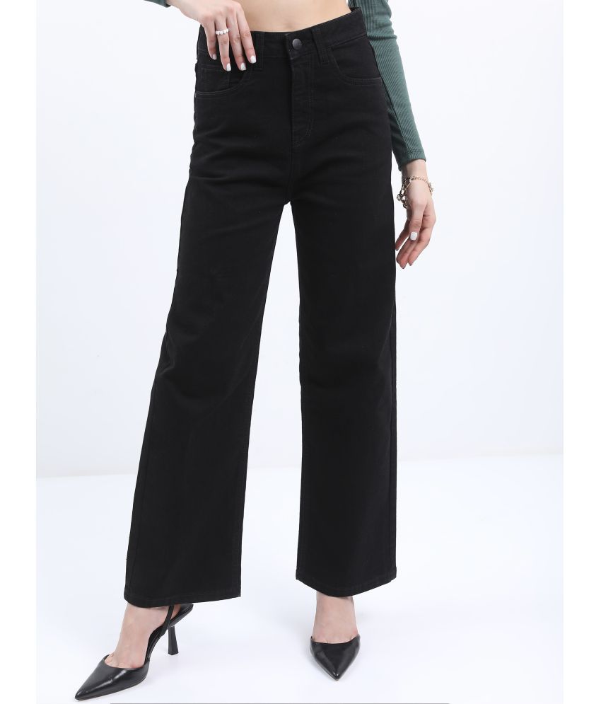     			Ketch - Black Cotton Blend Wide Leg Women's Jeans ( Pack of 1 )