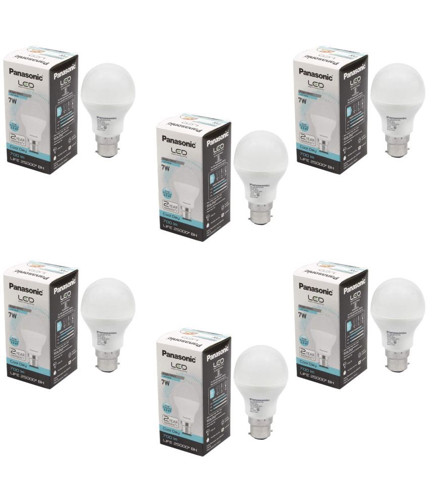     			Panasonic 7W Cool Day Light LED Bulb ( Pack of 6 )