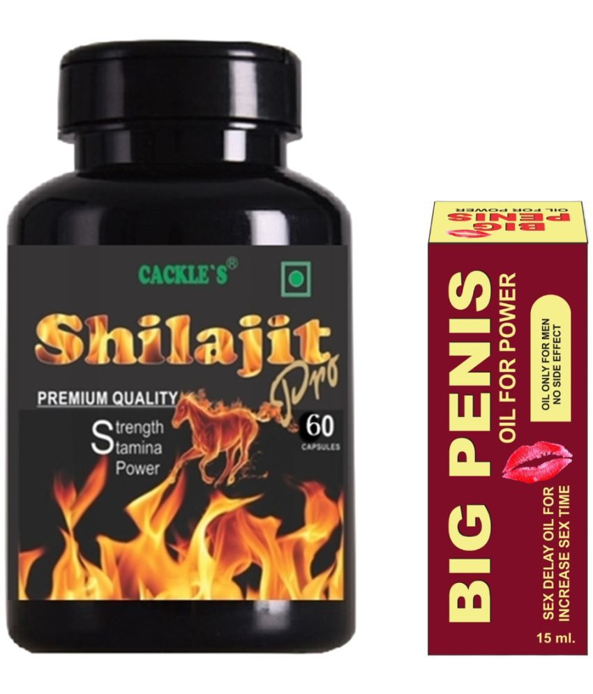     			Shilajit Gold Pro Herbal Capsule 60no.s & Big Penis Oil 15ml Combo Pack For Men