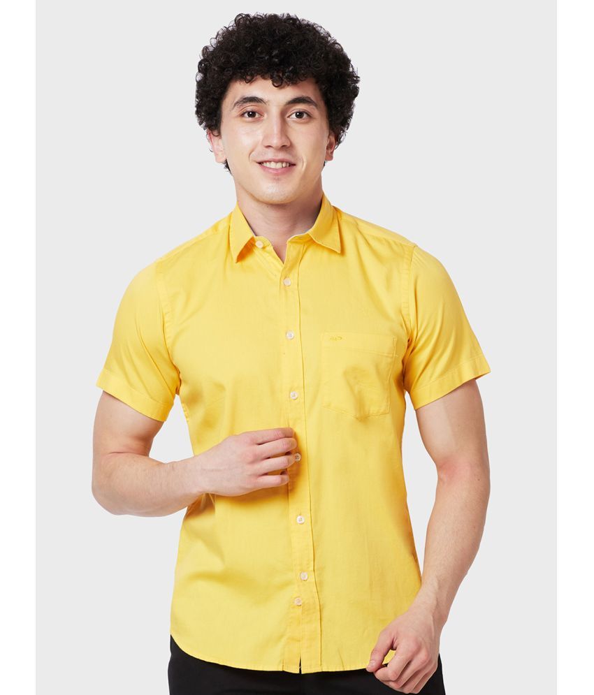     			Colorplus 100% Cotton Regular Fit Solids Half Sleeves Men's Casual Shirt - Yellow ( Pack of 1 )