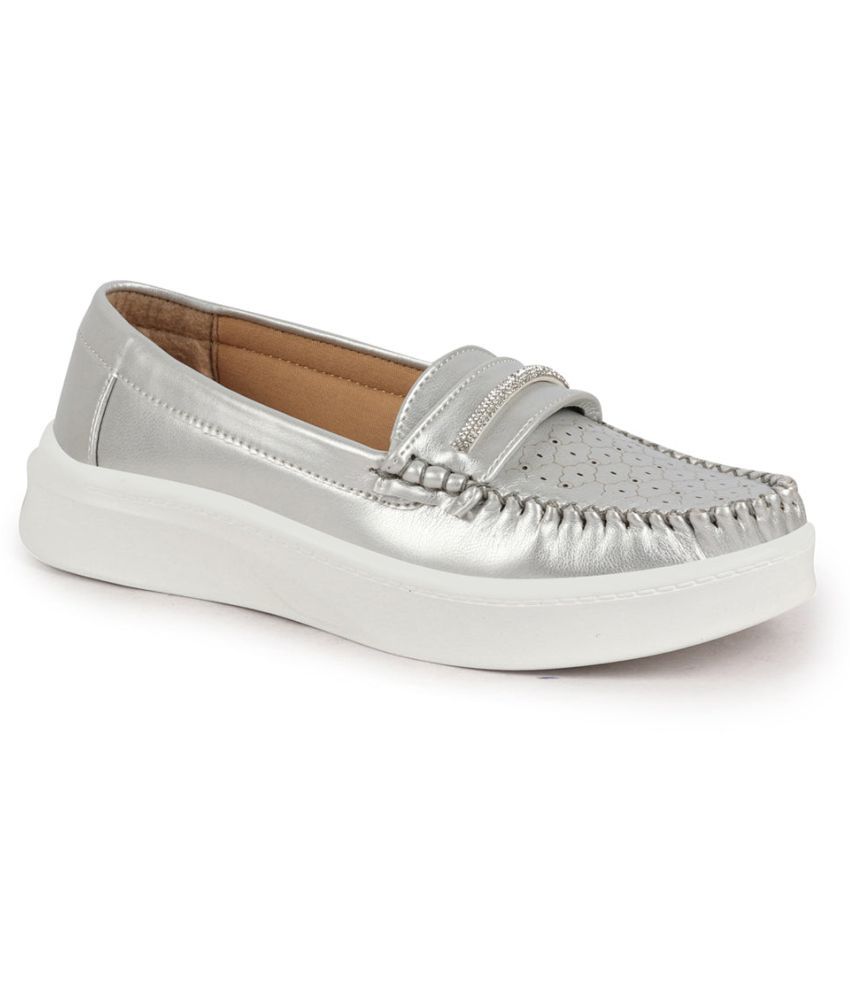     			Fausto Silver Women's Loafers