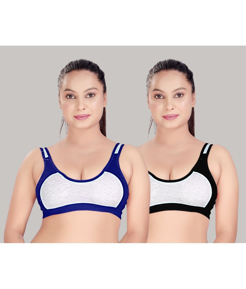     			M A FASHION Pack of 2 Cotton Women's T-Shirt Bra ( Multicolor )