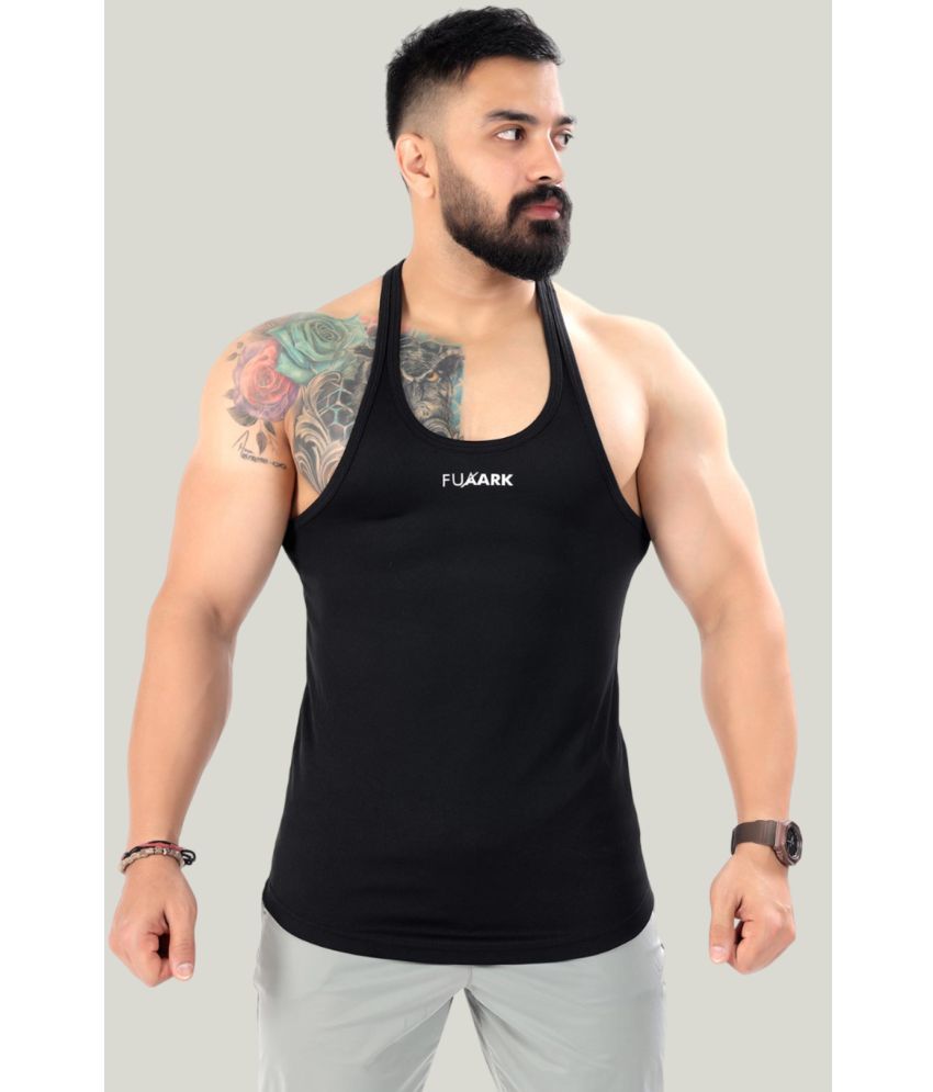     			Fuaark Polyester Men's Vest ( Black ) Mesh Stringer