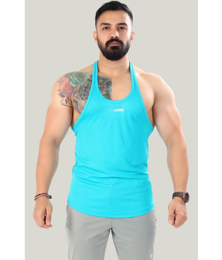     			Fuaark Polyester Men's Vest ( Blue ) Mesh Stringer