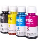 INK POINT Assorted Pack of 4 Toner for Refill Ink Compatible for HP GT51/52 Used with DeskJet GT 5810/GT 5811/GT 5820, GT 5821 Printer