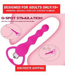 Vibrating Anal Beads - Flexible Silicone Anal Sex Toy Bulet Vibrator for Men, Women and Couples By KAMAHOUSE sexy toy silicon dildos vibrating for women