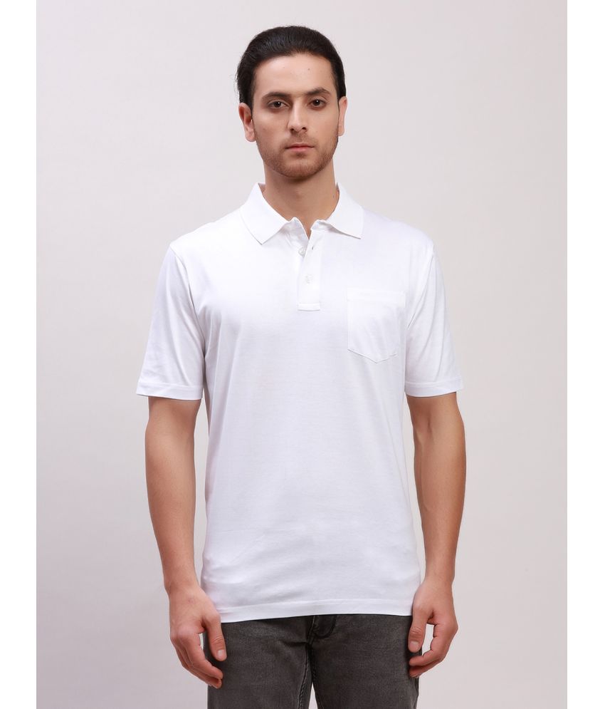     			Colorplus Cotton Regular Fit Solid Half Sleeves Men's Polo T Shirt - White ( Pack of 1 )