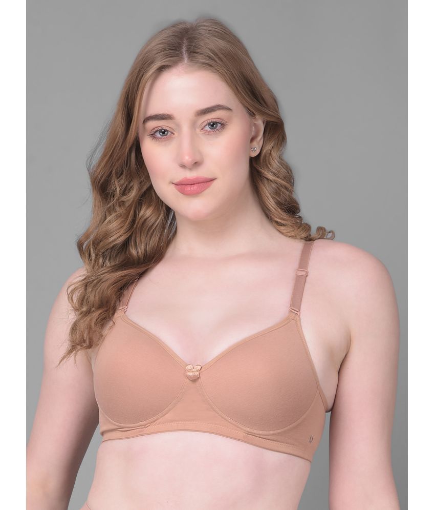     			Dollar Missy Beige Cotton Lightly Padded Women's T-Shirt Bra ( Pack of 1 )