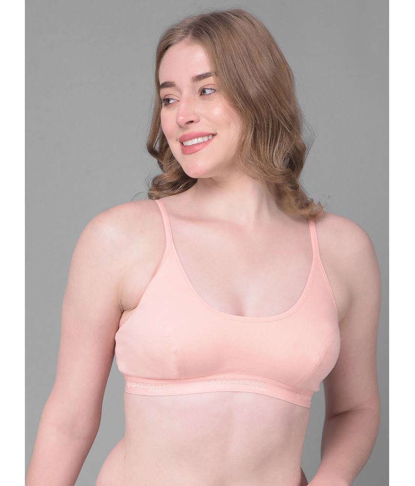     			Dollar Missy Pink Cotton Non Padded Women's Cami bra ( Pack of 1 )