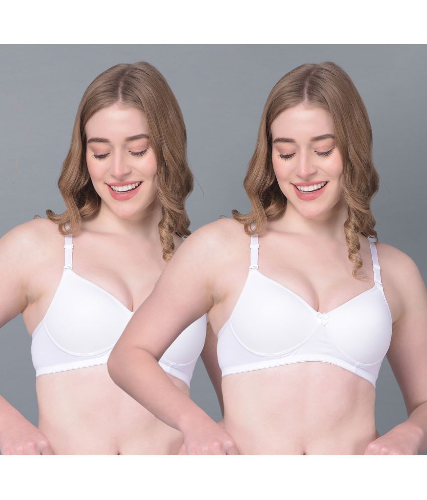     			Dollar Missy Pack of 2 Cotton Women's T-Shirt Bra ( White ) DTS-2054-WHT-PO2