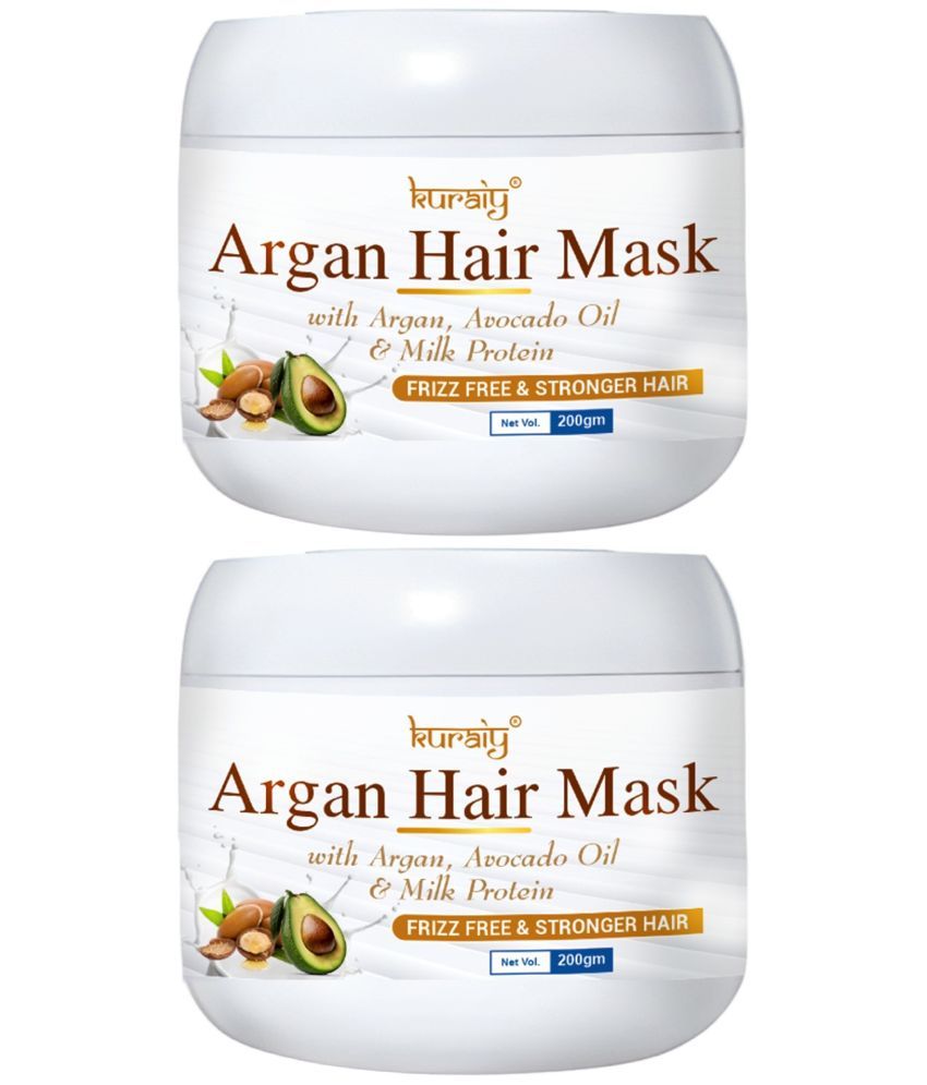     			KURAIY Argan Hair Mask With Argan Milk Protein For Frizz Hair And Stronger Hair 200g Pack Of 2