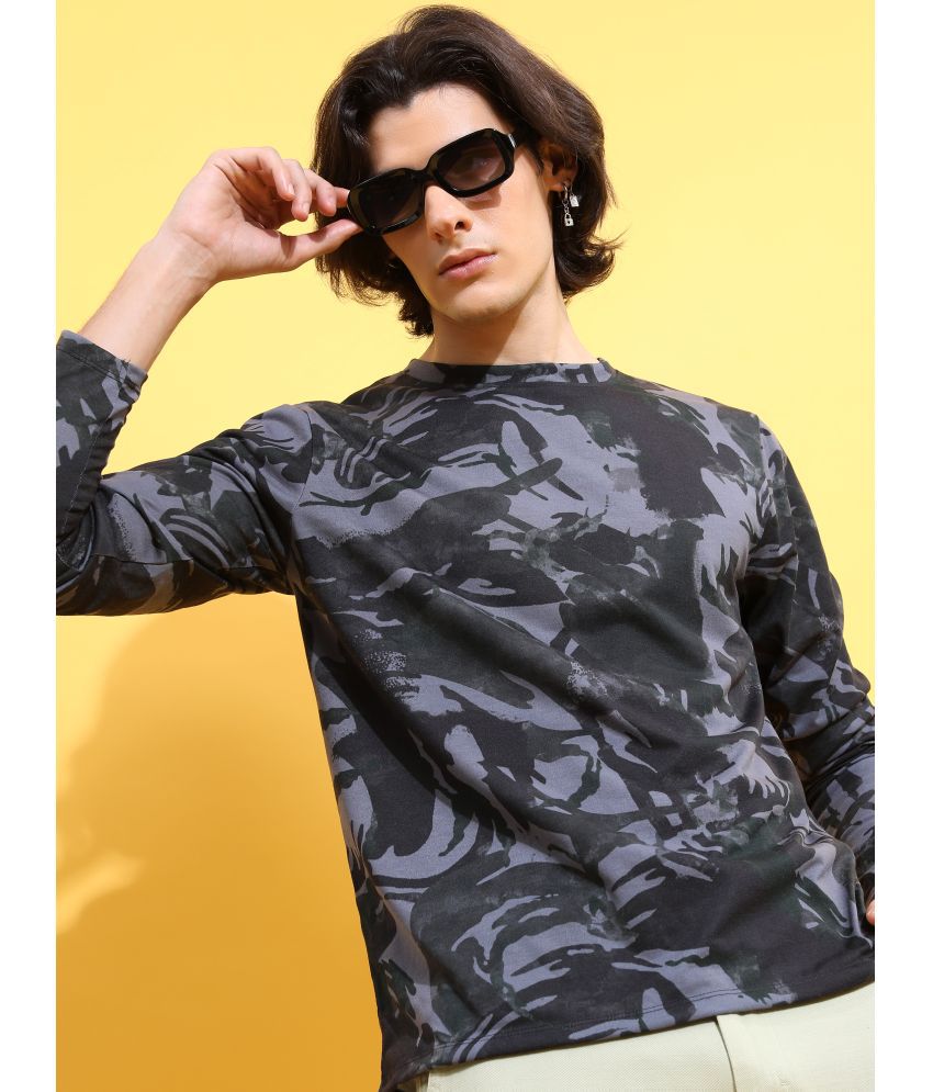     			Ketch Polyester Relaxed Fit Printed Full Sleeves Men's T-Shirt - Olive ( Pack of 1 )