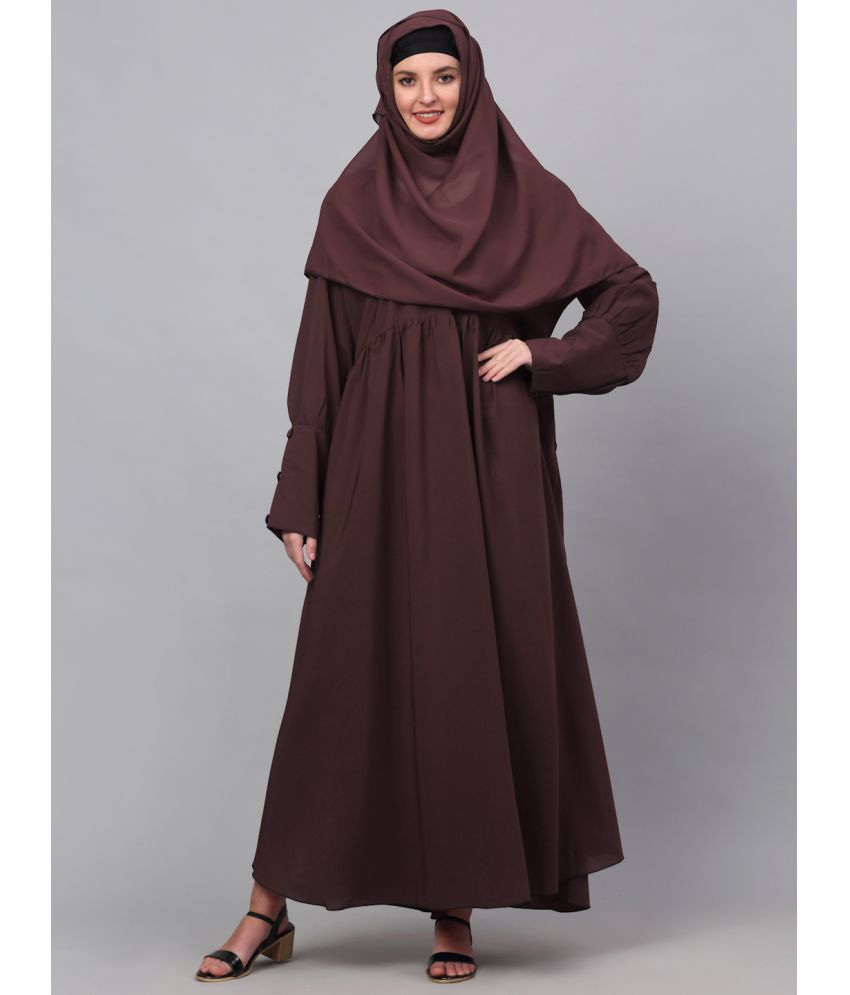     			Klotthe Maroon Polyester Unstitched Burqas without Hijab - Single