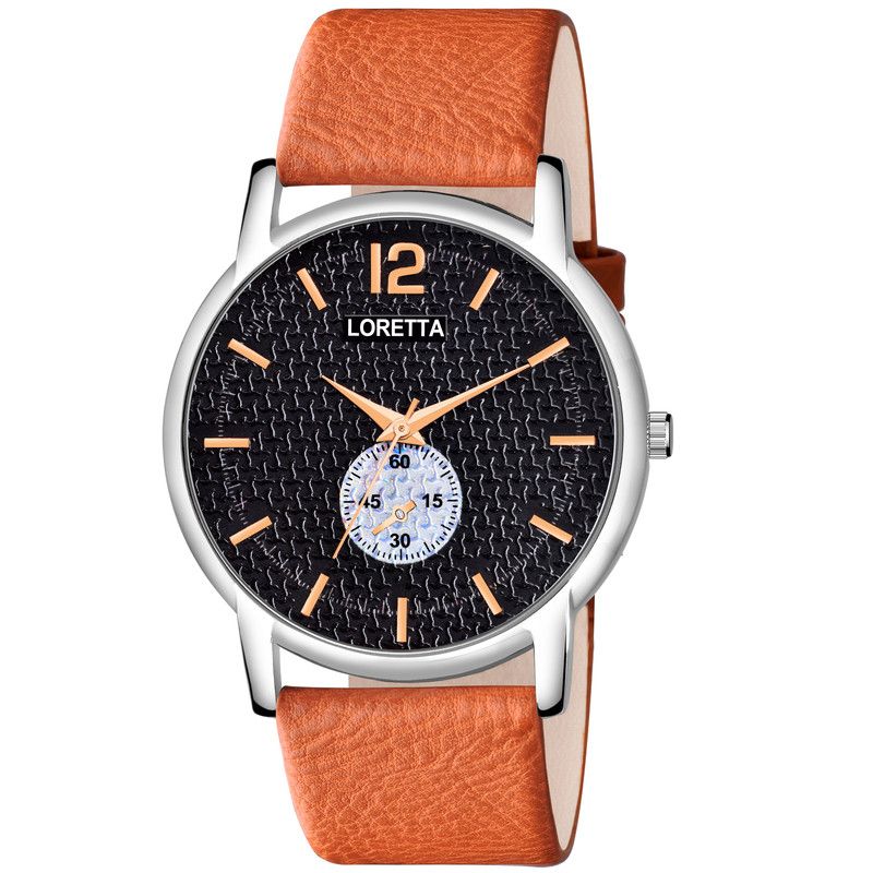     			Loretta Brown Leather Analog Men's Watch