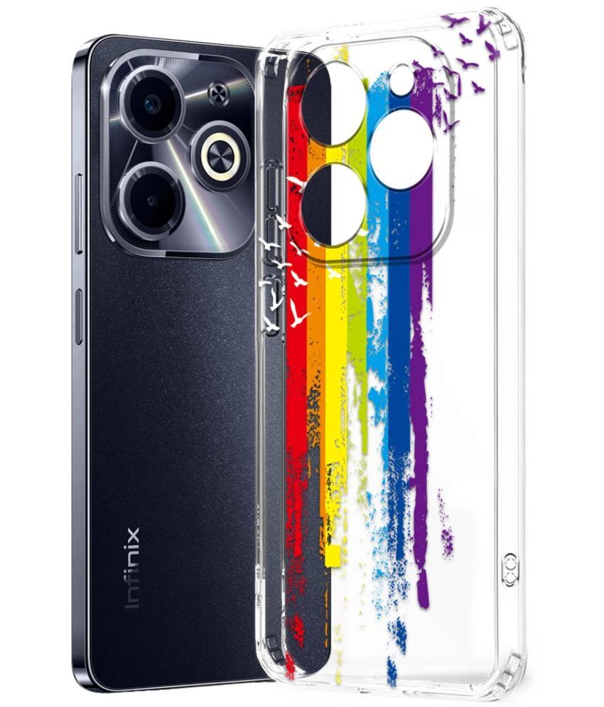     			Fashionury Multicolor Printed Back Cover Silicon Compatible For Infinix Hot 40i ( Pack of 1 )