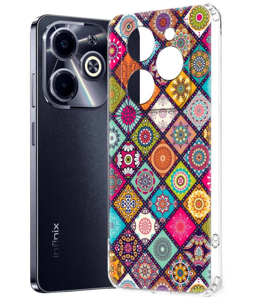     			Fashionury Multicolor Printed Back Cover Silicon Compatible For Infinix Hot 40i ( Pack of 1 )
