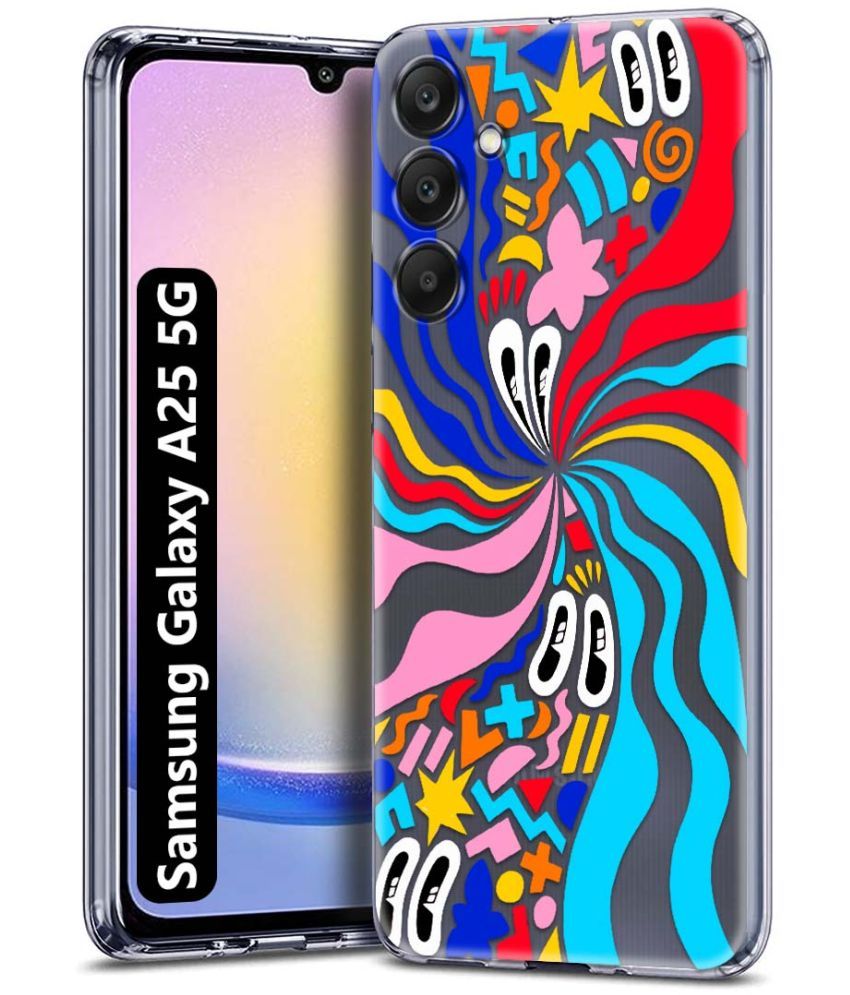     			Fashionury Multicolor Printed Back Cover Silicon Compatible For Samsung Galaxy A25 5G ( Pack of 1 )