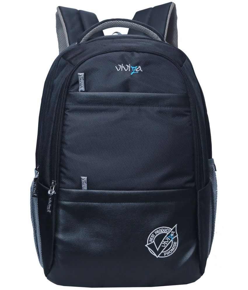     			Viviza Black Polyester Backpack ( 25 Ltrs )