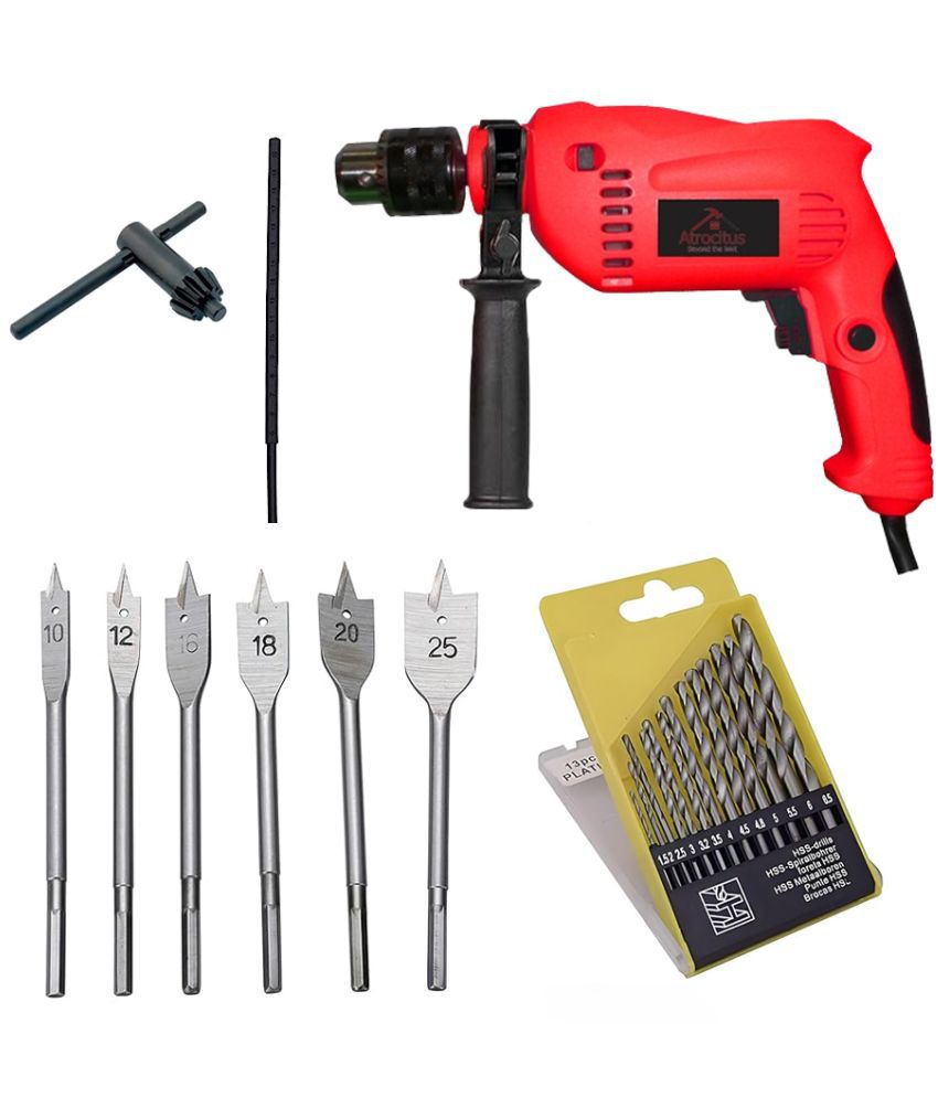     			Atrocitus - Kit of 4- 390 850W 13mm Corded Drill Machine with Bits