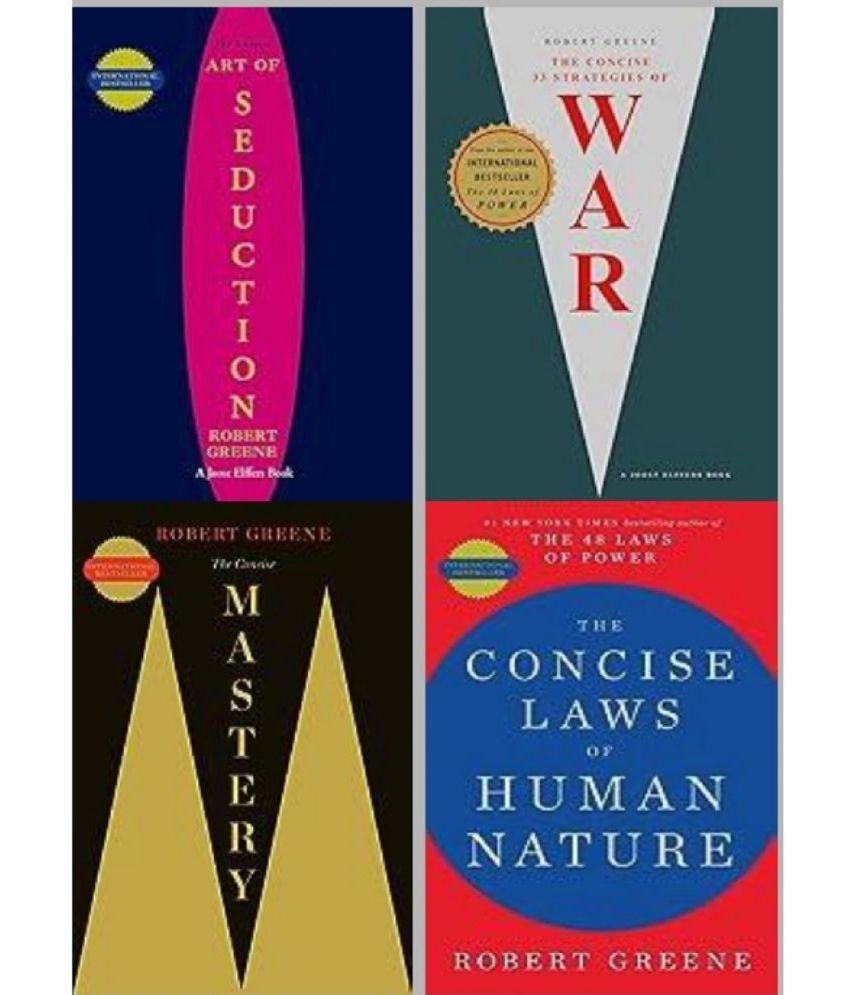     			( Combo Of 4 Books ) The Concise 33 Strategies of War + The Concise Seduction +The Concise Mastery + Laws of Human Nature By Robert Greene Box Set